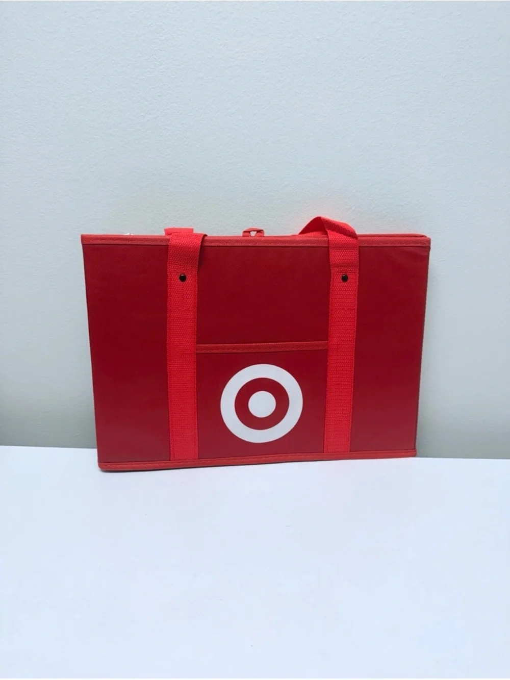 Target Red Logo Collapsible Storage Tote with Handles, Handle Reusable, New!
